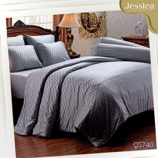 ลิขสิทธิ์แท้💯%QS740 :Jessica รุ่น Jacquard Silk Shine ทอ 500 เส้น ชุดเครื่องนอนเจสซิก้า แจ็คการ์ด ซิลค์ชายน์ (ผ้าปู 5,6ฟ