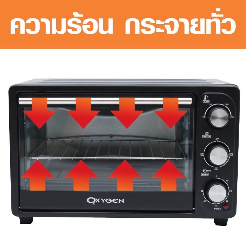 ภาพสินค้าOXYGEN เตาอบไฟฟ้า 24 ลิตร(OVEN) รุ่น DN24E เตาอบอเนกประสงค์ จากร้าน jp.lansak บน Shopee ภาพที่ 4