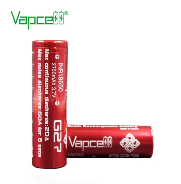 vapcell-ชุดเครื่องชาร์จพร้อมถ่าน-ของแท้-เครื่องชาร์จ-q2-ถ่านรุ่นg27-2700mah-กระเป๋าใส่ถ่าน