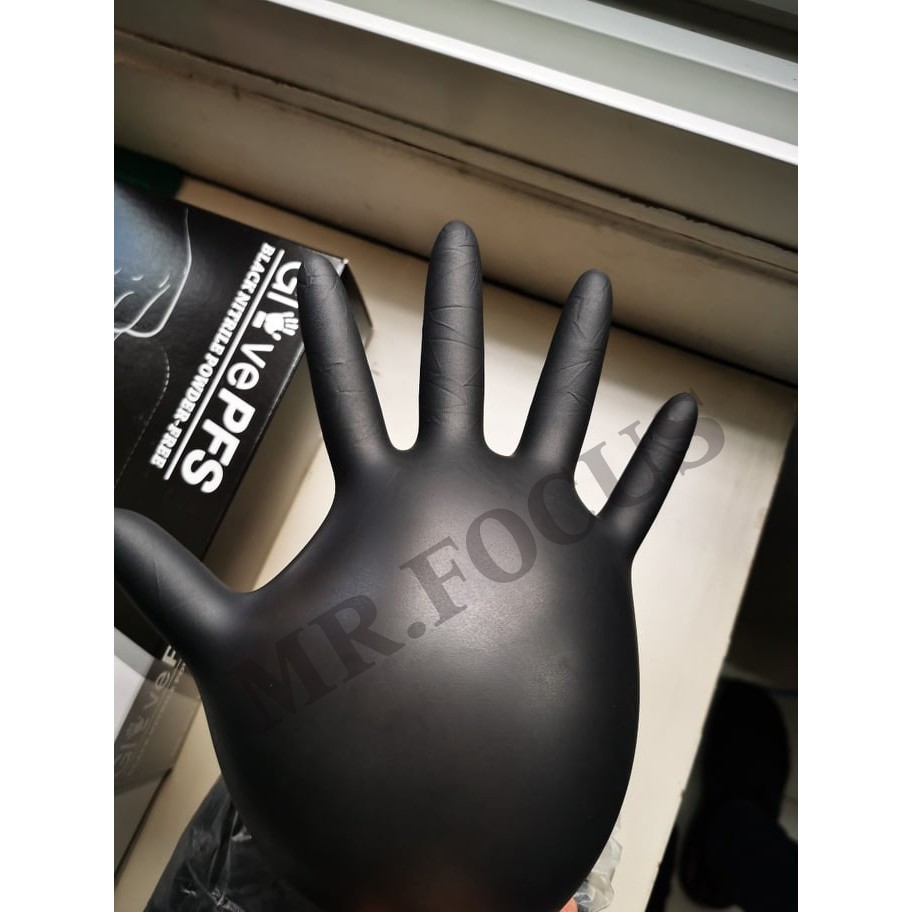 ถุงมือยางไนไตร-สีดำ-nitrile-glove-10-ชิ้น-5คู่-ถุงมือยางสีดำ-ถุงมือสีดำยางไนไตร5g-nitrilr-glove-5g-ถุงมือทำอาหาร-ถุง