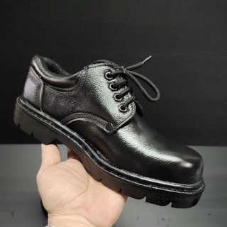ภาพขนาดย่อของภาพหน้าปกสินค้ารองเท้าเซฟตี้รองเท้าหัวเหล็กหนังแท้สีดำ100% จากร้าน kasem.shop บน Shopee ภาพที่ 7