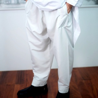 AE21  กางเกงขายาวสีขาว(แบรนด์นำเข้า) ผ้าคอตต้อลนิ่มเอวยืด ไสต์ลปากี เหมาะสำหรับใส่ด้านในโต้ป เสื้อผ้ามุสลิม  อิสลาม