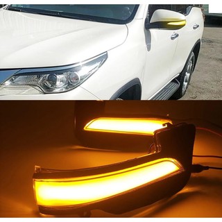 (สินค้าพร้อมส่ง) "1 คู่" ไฟเลี้ยว LED ในกระจกมองข้าง Toyota Revo, fortuner, innova, ปี 2016-19, Cross XG10 2020