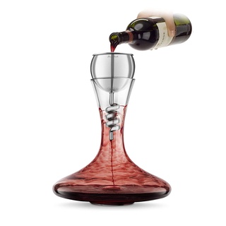 Final Touch Twister Aerating Decanter Stainless/Glass ชุดเหยือกใส่ไวน์ รุ่น WDA934