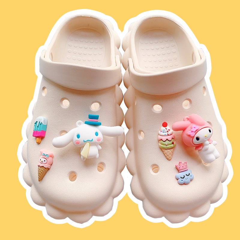 sanrio-ชุดเครื่องประดับ-รูปกระต่ายน่ารัก-สําหรับตกแต่งรองเท้า-crocs-pins-my-melody-kuromi-jibitz