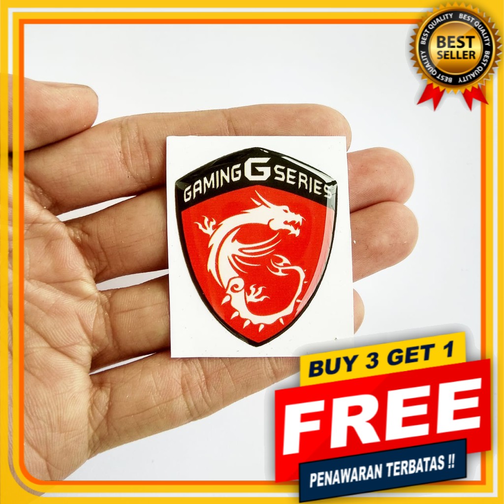 MSI GAMING EMBLEM FLEXIBLE RESIN STICKER AKESORIS คอมพิวเตอร์ GAMING ...