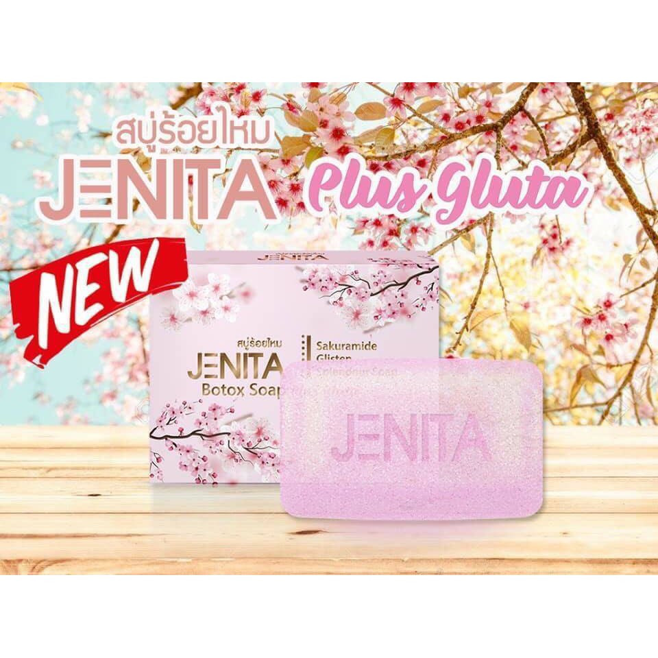 สบู่-jenita-plus-gluta-สบู่ร้อยไหม-ผสมกลูต้า