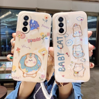 2022 New Casing Huawei Nova Y70 เคส Phone Case Glitter Rhinestone Cute Cartoon Lens All Inclusiv Soft Case Back Cover เคสโทรศัพท