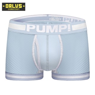 [ORLVS]Men Underwear pump Mesh Underwear Sexy Men Boxers Breathable Underpants Quick Dry Men Trunk Boxershorts H499