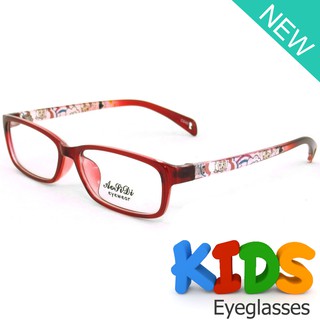 KOREA แว่นตาแฟชั่นเด็ก แว่นตาเด็ก รุ่น AORPIDI 1618 C-40 สีแดง ขาข้อต่อ วัสดุ PC (สำหรับตัดเลนส์)