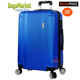Romar Polo 20 นิ้ว ระบบรหัสล๊อค TSA 8 ล้อ หมุนรอบ 360° ABS+Polycarbonate TSA Lock Luxury Code RI-1520 (Blue)