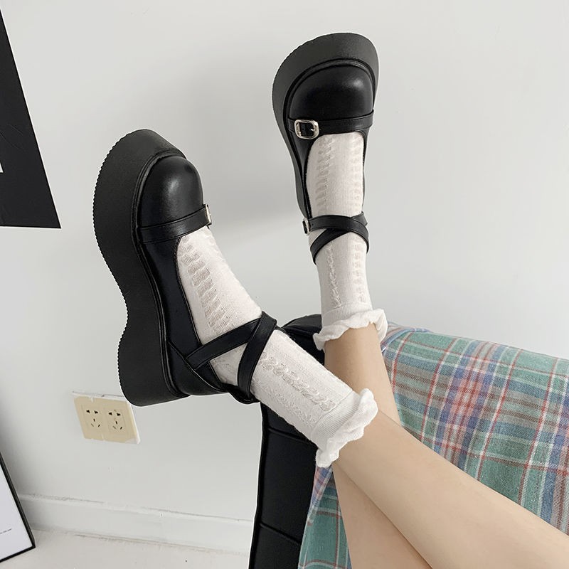 รองเท้าหนังขนาดเล็กหญิงสไตล์อังกฤษ-2021-ฤดูร้อนใหม่ญี่ปุ่น-lolita-แพลตฟอร์มหัวใหญ่น้องสาวนุ่ม-mary-jane-รองเท้า