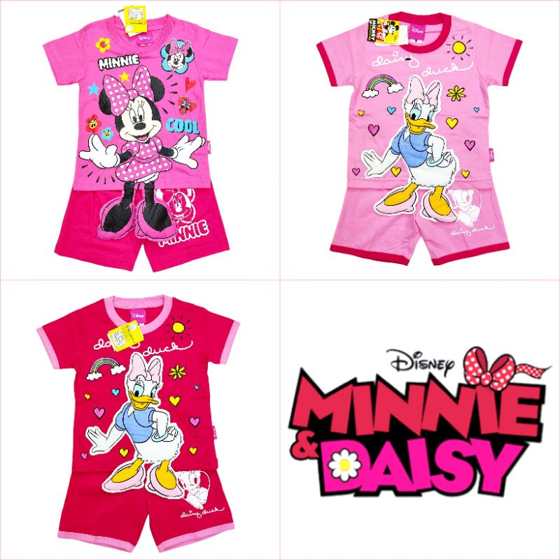 ชุดเด็ก-เสื้อยืด-กางเกง-มินนี่เมาส์-minnie-mouse-เดซี่-daisy-สินค้าลิขสิทธิ์