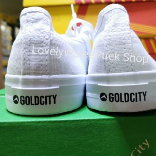 ภาพขนาดย่อของภาพหน้าปกสินค้า(พร้อมส่ง )GoldCity รองเท้าผ้าใบสีขาวพื้นนุ่มใส่ทน Size 35-45 จากร้าน lovelywalee บน Shopee ภาพที่ 7
