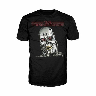 ใหม่ เสื้อยืด ลาย Terminator T-800 Head สําหรับผู้ชาย (สีดํา)S-5XL