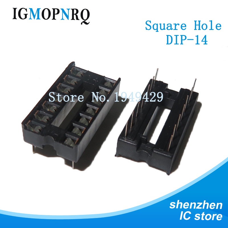 อะแดปเตอร์ซ็อกเก็ตเชื่อมต่อ IC DIP-14 รูสี่เหลี่ยม 14 Pins 2.54 มม. ...