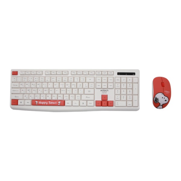 Keyboard and Mouse (Combo Set) Anitech x Peanuts รุ่น SNP-PA807 (มี 2 ...