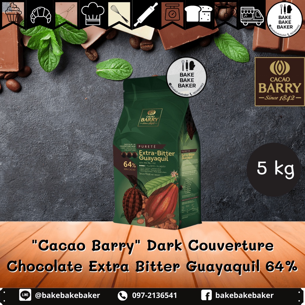 Cacao Barry Purete Extra-Bitter Guayaquil Dark Chocolate Pistoles