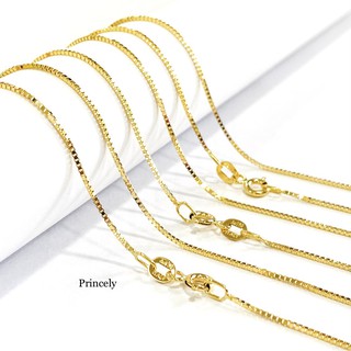 สินค้า Princely สร้อยคอทองคำแท้ ITALY 18K Gold รุ่น Box Chain M