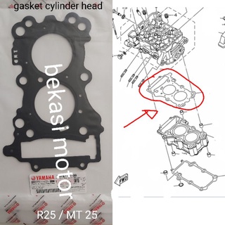 ปะเก็นฝาสูบ ของแท้ สําหรับ yamaha R25 MT25 YZFR25 1WD