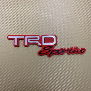 โลโก้* TRD sportivo สีแดง งานอลูมิเนียม ขนาด* 4.8 x 16.5 cm ราคาต่อชิ้น