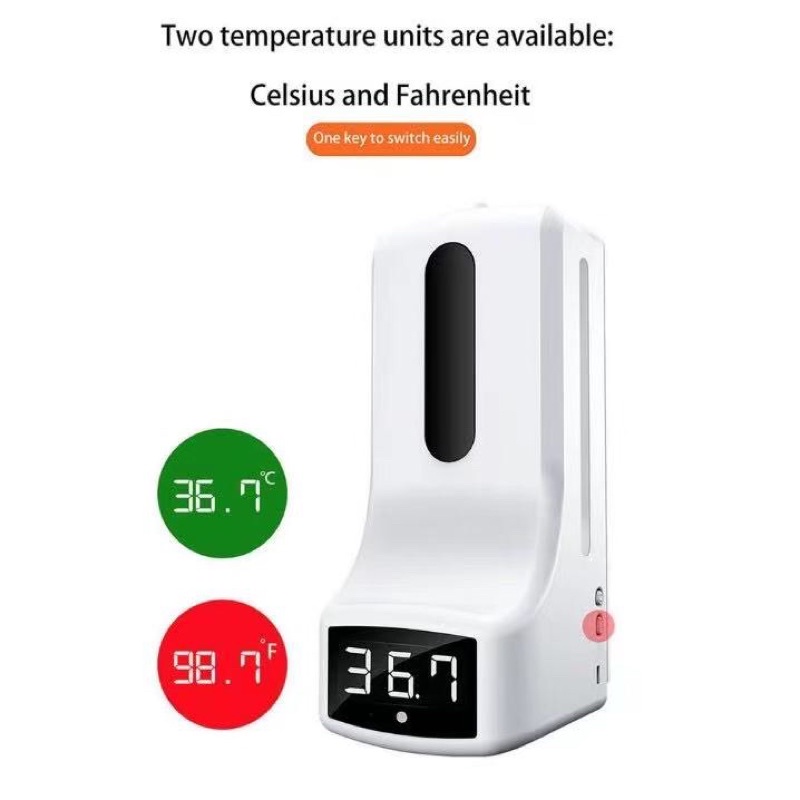 2in1-เครื่องวัดไข้-k9-จ่ายน้ำยาอัตโนมัติ-เครื่องวัดไข้ติดผนัง-infrared-thermomete-k3