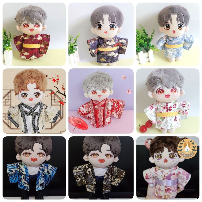 พร้อมส่ง-ชุดตุ๊กตา-20cm-15cm-กิโมโน-ยูกะตะ-ฮากามะ-hanfu-ชุดจีนโบราณ-เซียวจ้าน-หวังอี้ป๋อ-ป๋อจ้าน