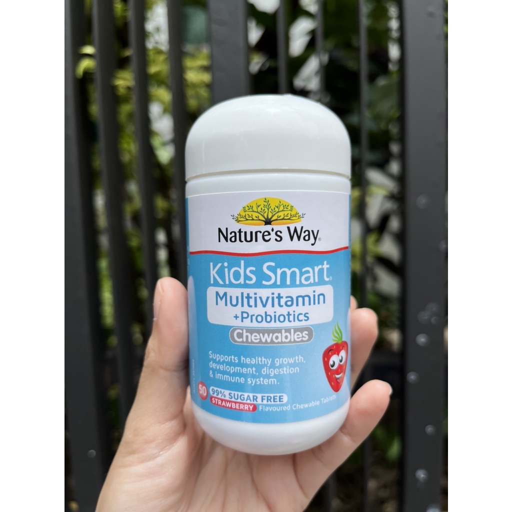 nature-s-way-kids-smart-multivitamin-probiotics-วิตามินรวมเด็ก-โปรไบโอติก-อาหารเสริมเด็ก-วิตามินเด็ก-50-เม็ด