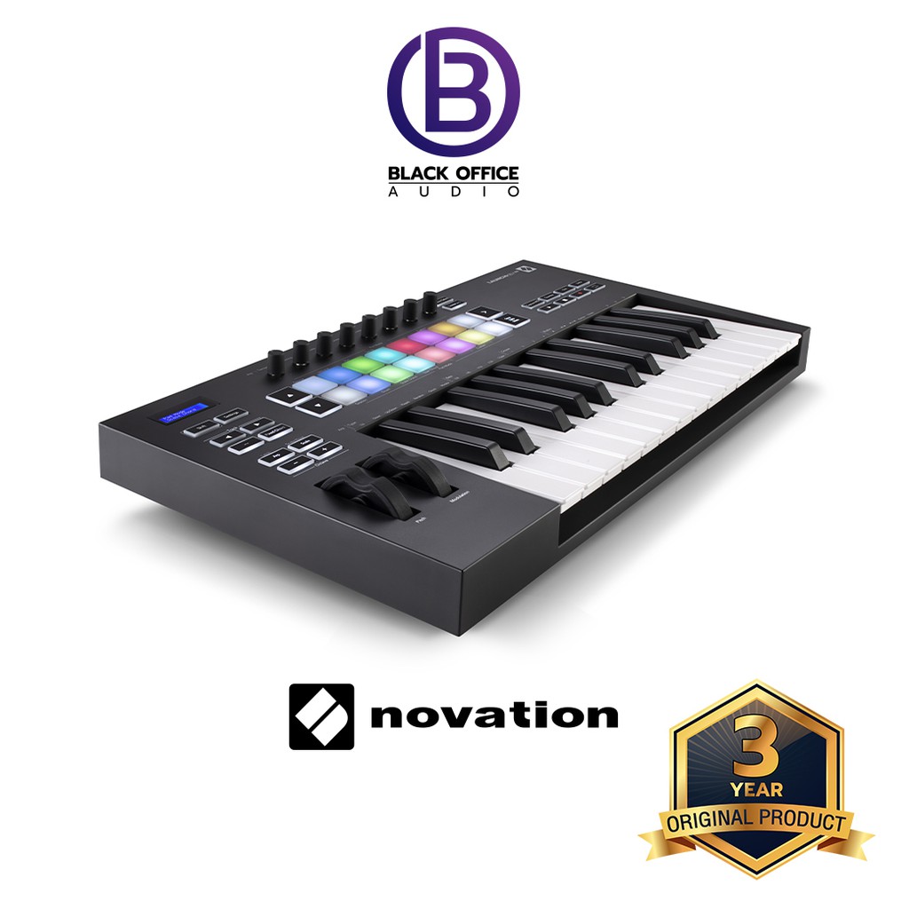 novation-launchkey-25-mk-iii-มิดี้-คีย์บอร์ด-ทำเพลง-ทำบีท-midi-keyboard-midi-controller-blackofficeaudio