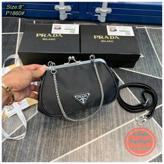 กระเป๋า กระเป๋าสะพาย crossbody pd พร้อมกล่อง+ใบเสร็จ prada