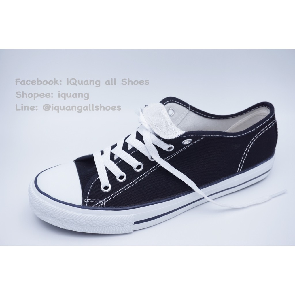 ภาพหน้าปกสินค้ารองเท้าผ้าใบ​ สไตล์ออสตาร์ ใส่ได้ทั้งชายหญิง เรียน ทำงาน เที่ยวเล่น สีดำ 37-45​ Mashare​ 191 จากร้าน iquang บน Shopee