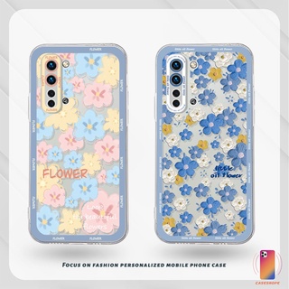 เคสนิ่ม Realme C15 C21 C11 2021 C21Y C31 C35 C25 C20 C3 C12 C2 C25S 5 5S 5i C17 7i C1 C25Y C2 C3i 6i C20A realme Narzo 20 10 10A 20A 30A ลายดอกไม้  แบบใส ปิดด้านหลัง เคสโทรศัพท์มือถือ