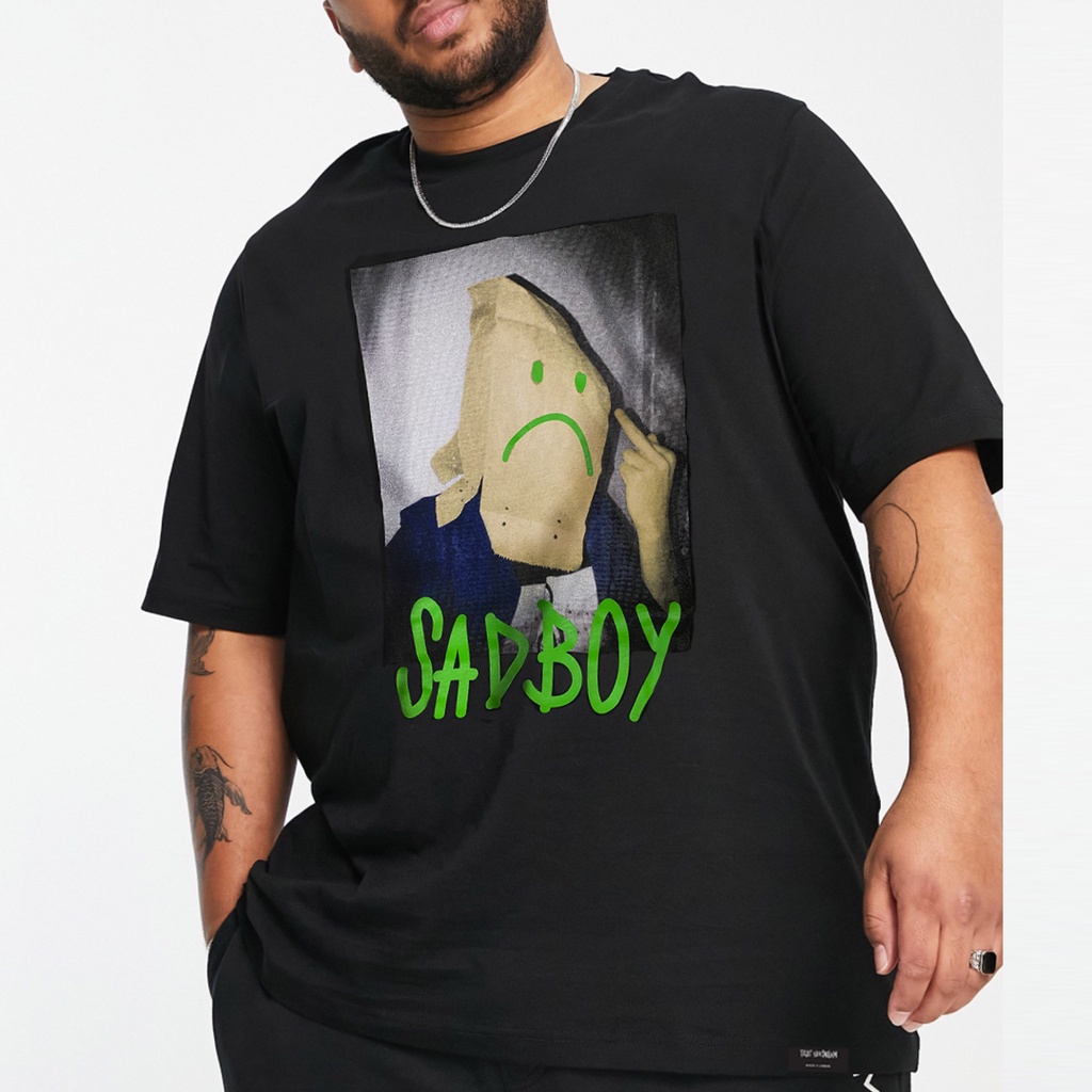 just-say-bad-เสื้อไซส์ใหญ่-3xl-4xl-รุ่น-sad-boy-สีดำ-ลิขสิทธิ์แท้-ใส่ได้ทั้ง-ชาย-หญิง-เสื้อยืดคนอ้วน-bs