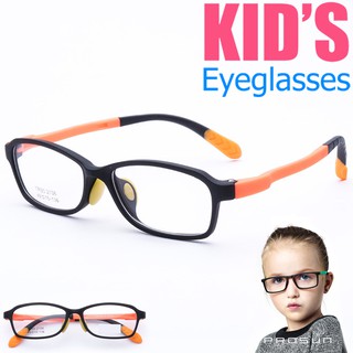 KOREA แว่นตาแฟชั่นเด็ก แว่นตาเด็ก รุ่น 2106 C-6 สีส้ม ขาข้อต่อ วัสดุ TR-90 (สำหรับตัดเลนส์) เบาสวมไส่สบาย