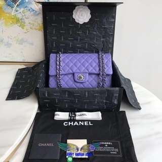 lavender Ch Caviar CF25 classic flap crossbody messenger bag shoulder commuter bag