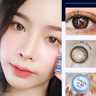 Costa Chic Black สีดำ ลักซี่เลนส์ Luxzy lens คอนแทคเลนส์ (Contact lens) มีค่าสายตา -0.50 ถึง -10.00