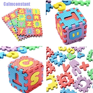 Calmconstant แผ่นโฟมตัวอักษร และตัวเลข ของเล่นเพื่อการศึกษา 36 ชิ้น