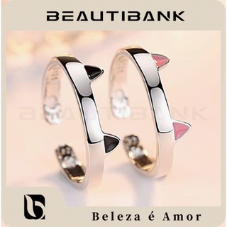 Beautibank แหวนนิ้วมือ รูปอุ้งเท้าแมวน่ารัก ปรับได้ เครื่องประดับ สําหรับผู้หญิง วัยรุ่น