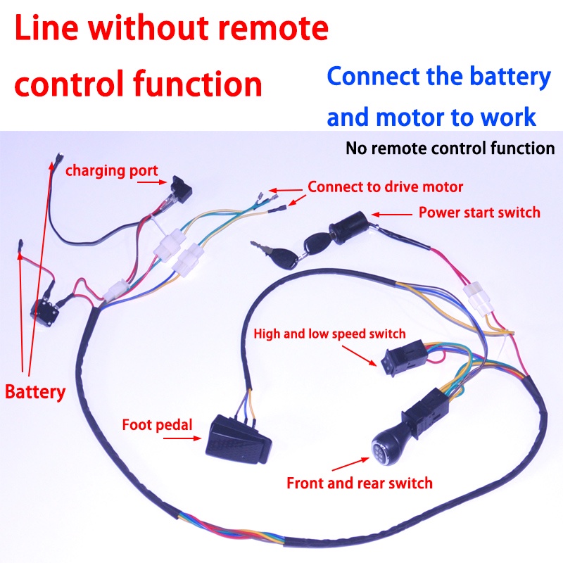 children-electric-car-diy-modified-wires-and-switch-kit-self-made-kids-electric-car-with-2-4g-bluetooth-smooth-start-co