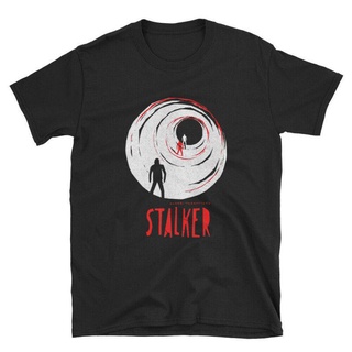 Wanyg เสื้อยืดแขนสั้น พิมพ์ลายโปสเตอร์ Tarkovskys Stalker สีดํา สไตล์คลาสสิก เหมาะกับของขวัญวันเกิดวันพ่อ สําหรับผู้ชายส