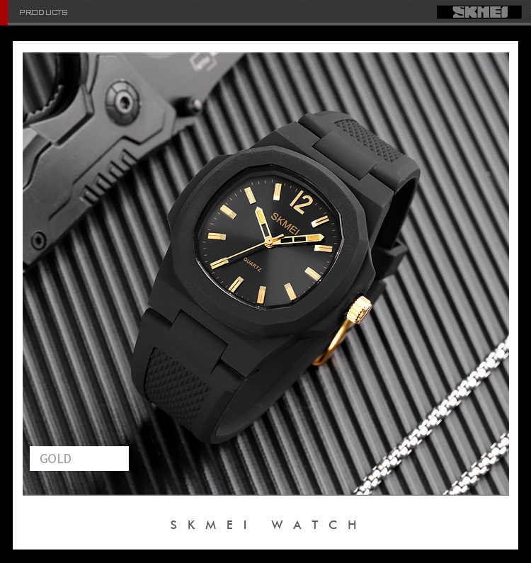 มุมมองเพิ่มเติมของสินค้า SKMEI นาฬิกาข้อมืออะนาล็อก สายซิลิโคน แฟชั่นสําหรับผู้ชาย