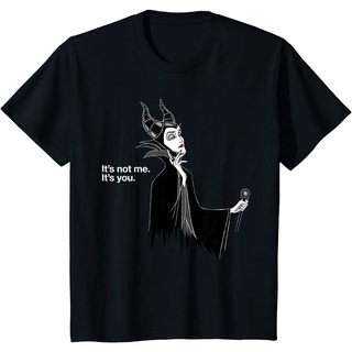 เสื้อยืดผ้าฝ้ายพิมพ์ลายขายดี เสื้อยืด พิมพ์ลาย Disney Villains Maleficent It Not Me It You สําหรับผู้ชาย