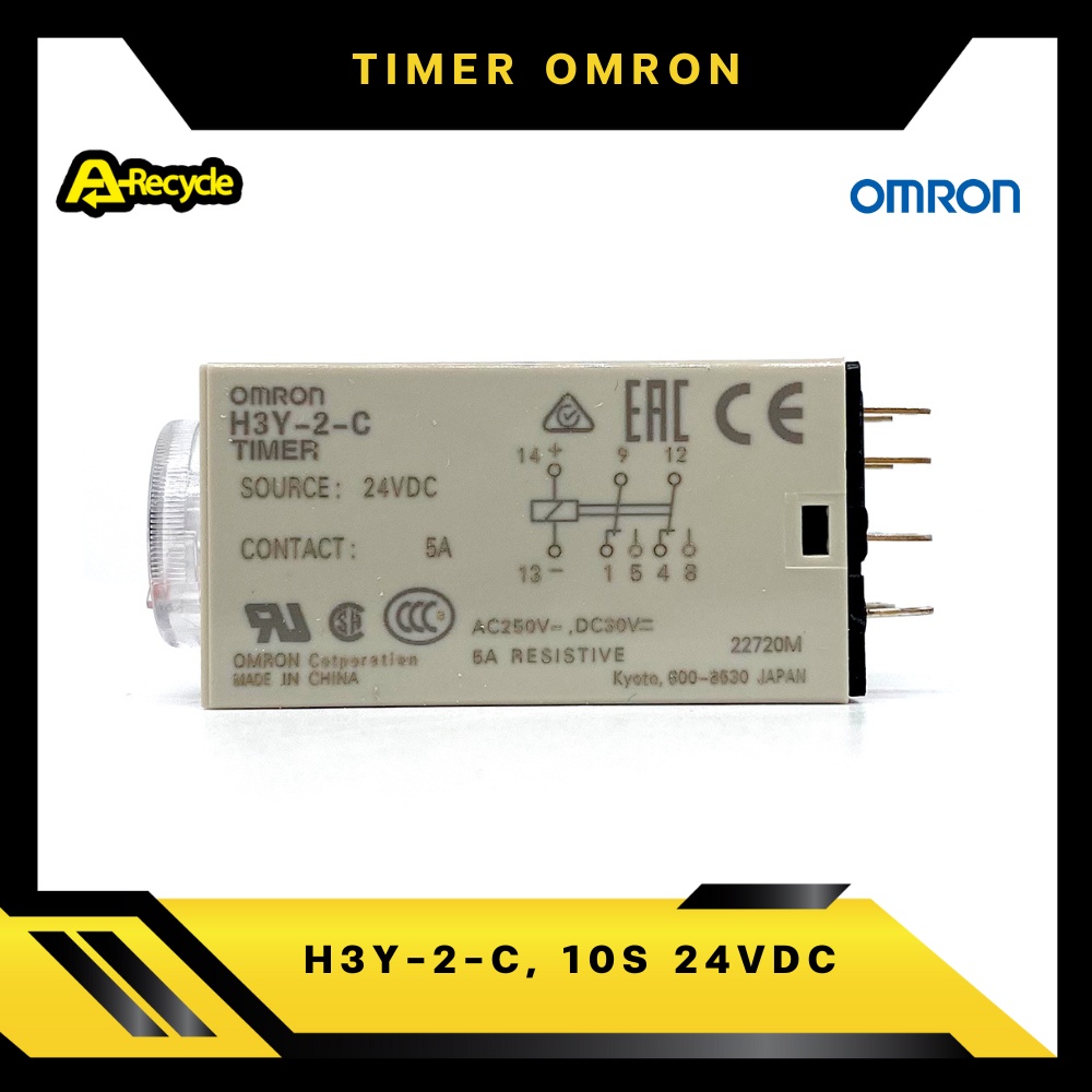 omron-h3y-2-c-10s-24vdc-timer-relay-omron-2-contact-8-ขา