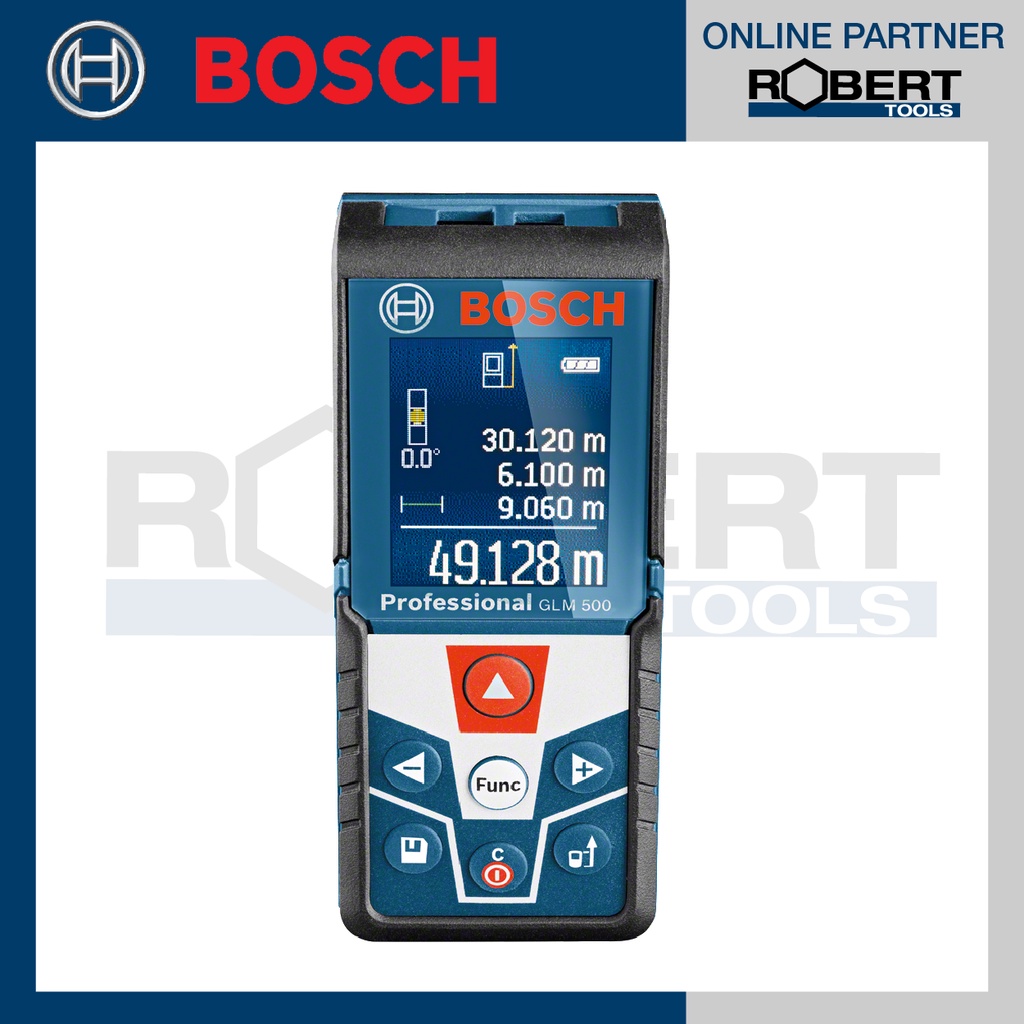 bosch-รุ่น-glm-500-เครื่องวัดระยะเลเซอร์-50-เมตร-หน้าจอ-4-สี-มีระดับองศาในตัว-0601072hk0