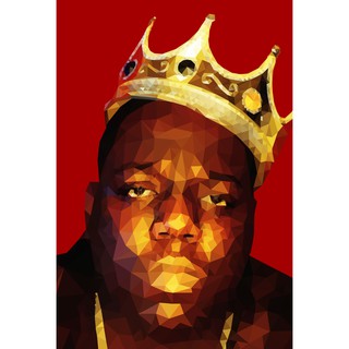 โปสเตอร์ บิกกี สมอล Biggie Smalls The Notorious B.I.G. แร็ปเปอร์ Rapper Hiphop Hip hop ฮิปฮอป Music Poster ตกแต่งบ้าน