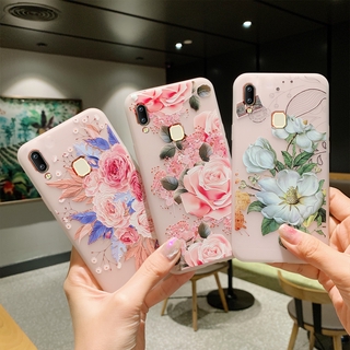 เคสโทรศัพท์แบบนุ่มลายดอกไม้ฝาหลังโปร่งใสสำหรับ VIVO Y1s Y91 Y91C Y91i Y93 Y95 S1 Y66 V15 V5 V5s V5 Lite S1 Pro DORMOOCO®