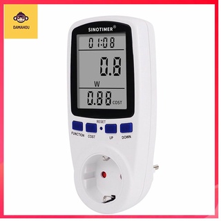 Sinotimer Dds108 เครื่องวัดพลังงานซ็อกเก็ตดิจิตอล W Kwh Power Meter