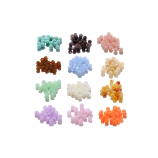 St.kunkka 50 ชิ้น 6 มม ลูกปัดหินเทียม อะคริลิค 34 สี สําหรับทําสร้อยคอ สร้อยข้อมือ DIY