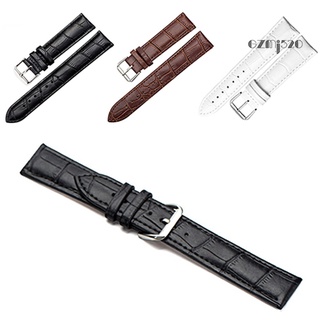 【AG】Womens Mens Unisex Faux Leather Watch Strap Buckle Band Black Brown White