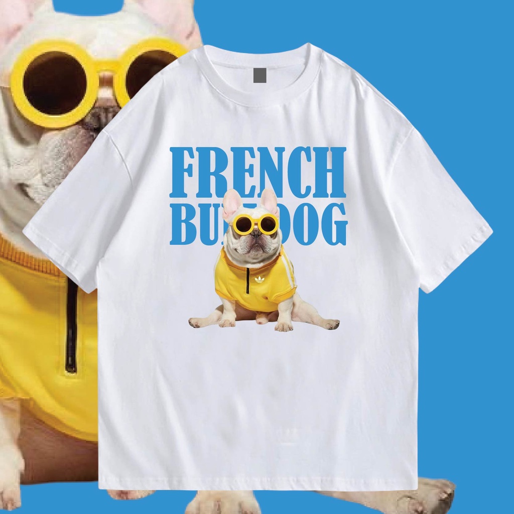 มีของพร้อมส่ง-เสื้อยืด-french-bulldog-summer-cotton-100